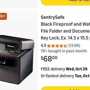 Black Fireproof Document Safe